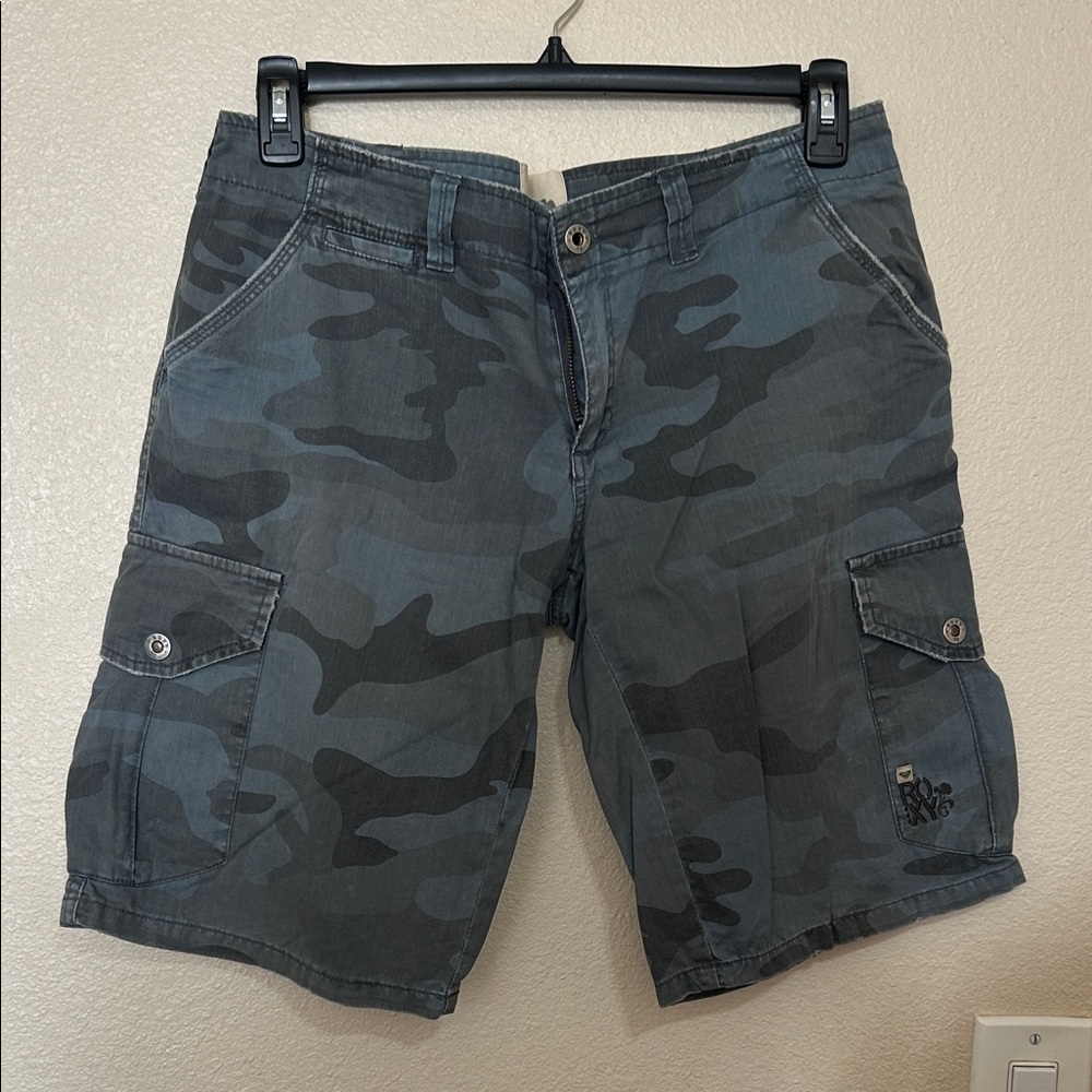 Roxy Gray Camo Cargo Shorts
